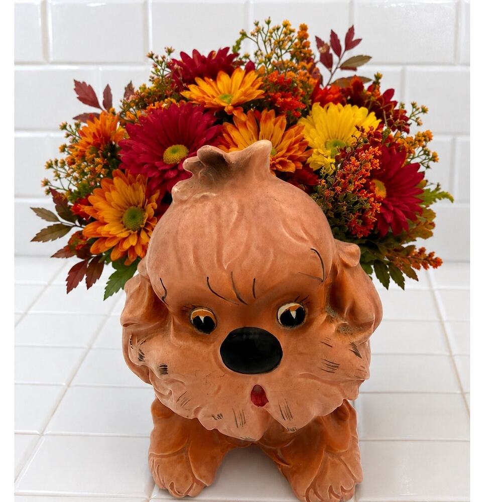 1960's Enesco Poodle Planter